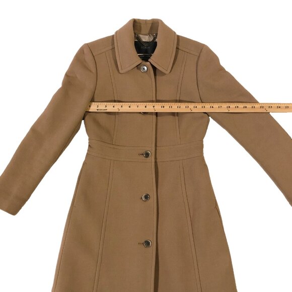 J. Crew Classic Lady Day Coat Womens 0 Tan Double-Cloth Wool Thinsulate - Picture 3 of 9